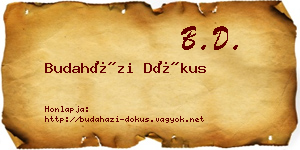 Budaházi Dókus névjegykártya